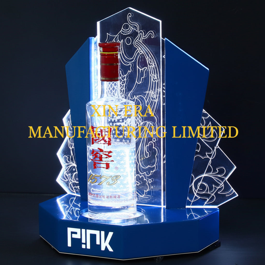 Xinera-Custom-LED-Bottle-Glorifier-Blue-Gold-Luminous-Liquor-Display-Base-VIP-Service-Factory-Real-Shot