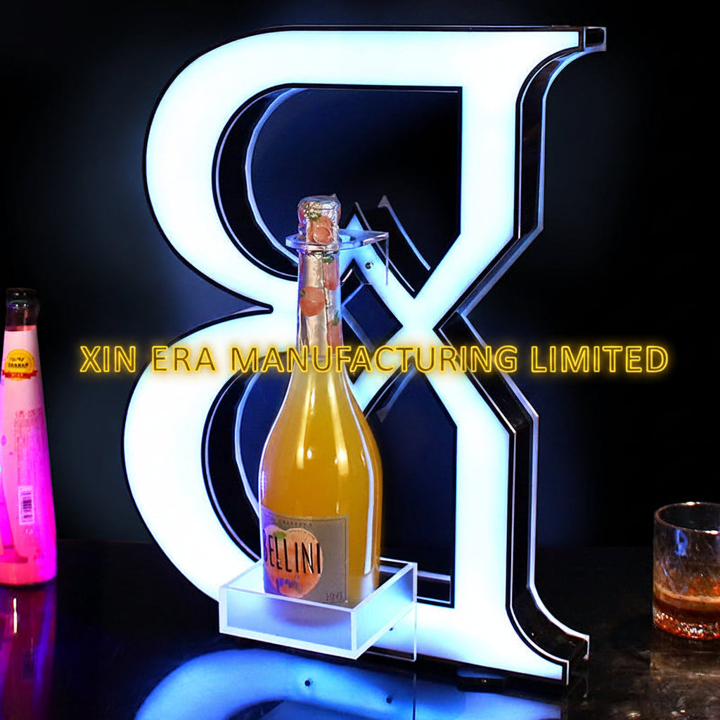 Xinera-Custom-Letter-B-LED-Bottle-Presenter-Luminous-Liquor-Display-Base-VIP-Service-Factory-Real-Shot