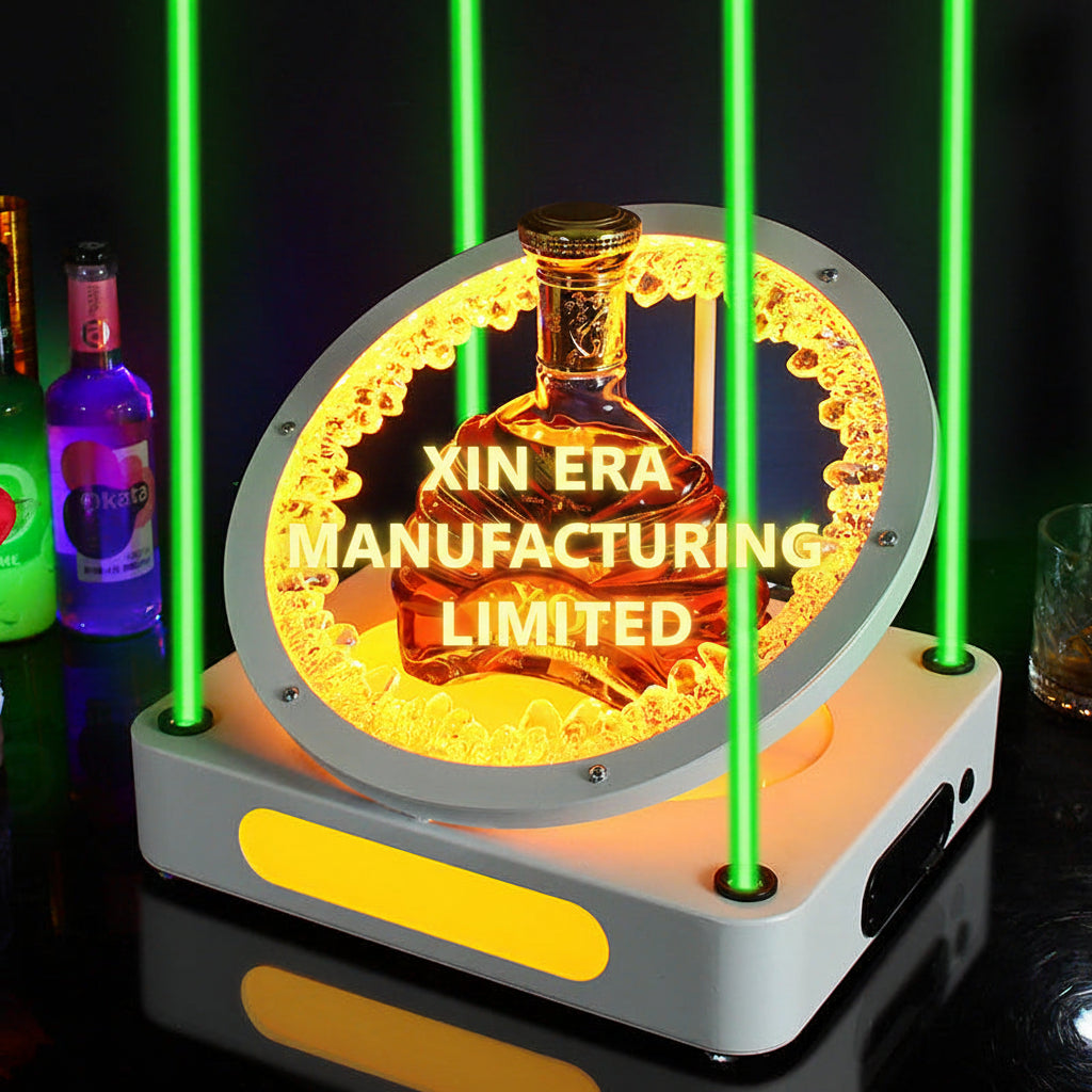 Xinera-Laser-Crystal-Halo-LED-Bottle-Glorifier-Green-Laser-Beam-VIP-Display-Factory-Real-Shot