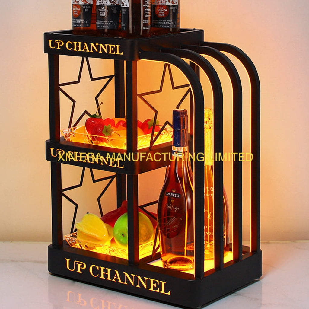Xinera-Custom-UP-CHANNEL-Logo-LED-VIP-Serving-Cart-3-Tier-Luminous-Liquor-Snack-Display-Rack-Shot-Glass-Holder-Nightclub-Factory-Real-Shot