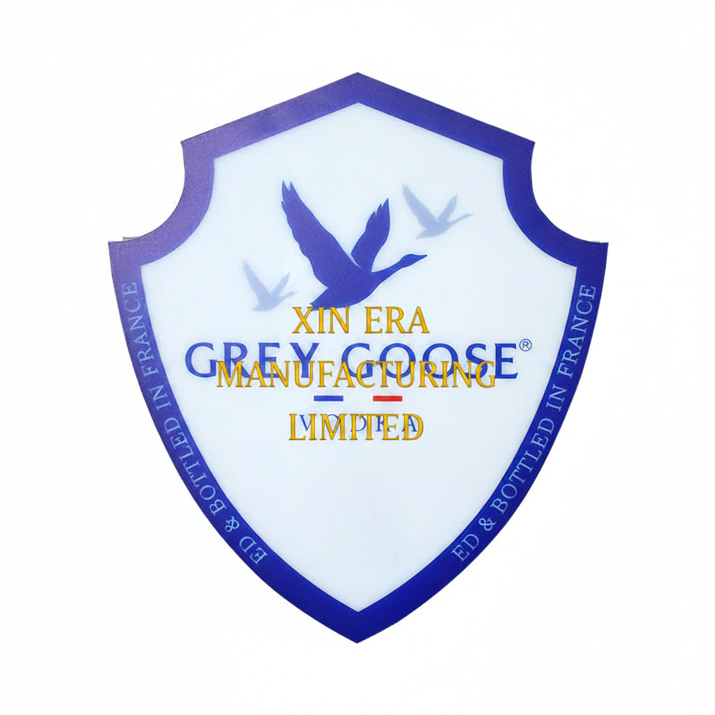 VIP LED wild goose nightclub sign with white acrylic winged silhouette frame
