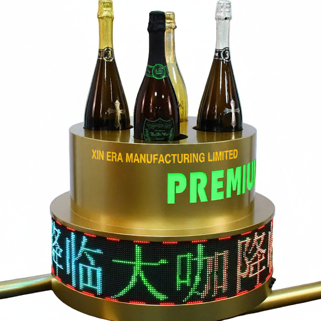 Xinera-Multi-Bottle-LED-Champagne-Chiller-RGB-Scrolling-Text-Display-VIP-Service-Nightclub-Factory-Real-Shot