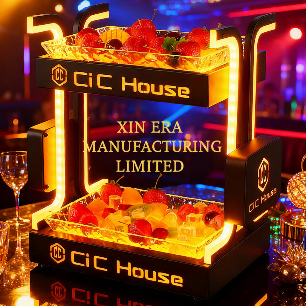 Xinera-Double-Tier-LED-Fruit-Tray-CiC-House-Custom-Logo-Luminous-VIP-Snack-Rack-Real-Shot