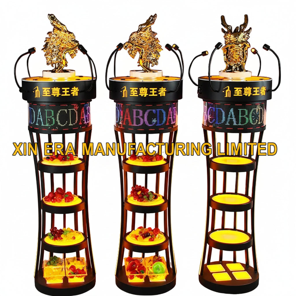 Xinera-Supreme-King-Custom-LED-Display-Tower-Multi-Tier-Luminous-Fruit-Tray-Stand-VIP-Service-Nightclub-Real-Shot