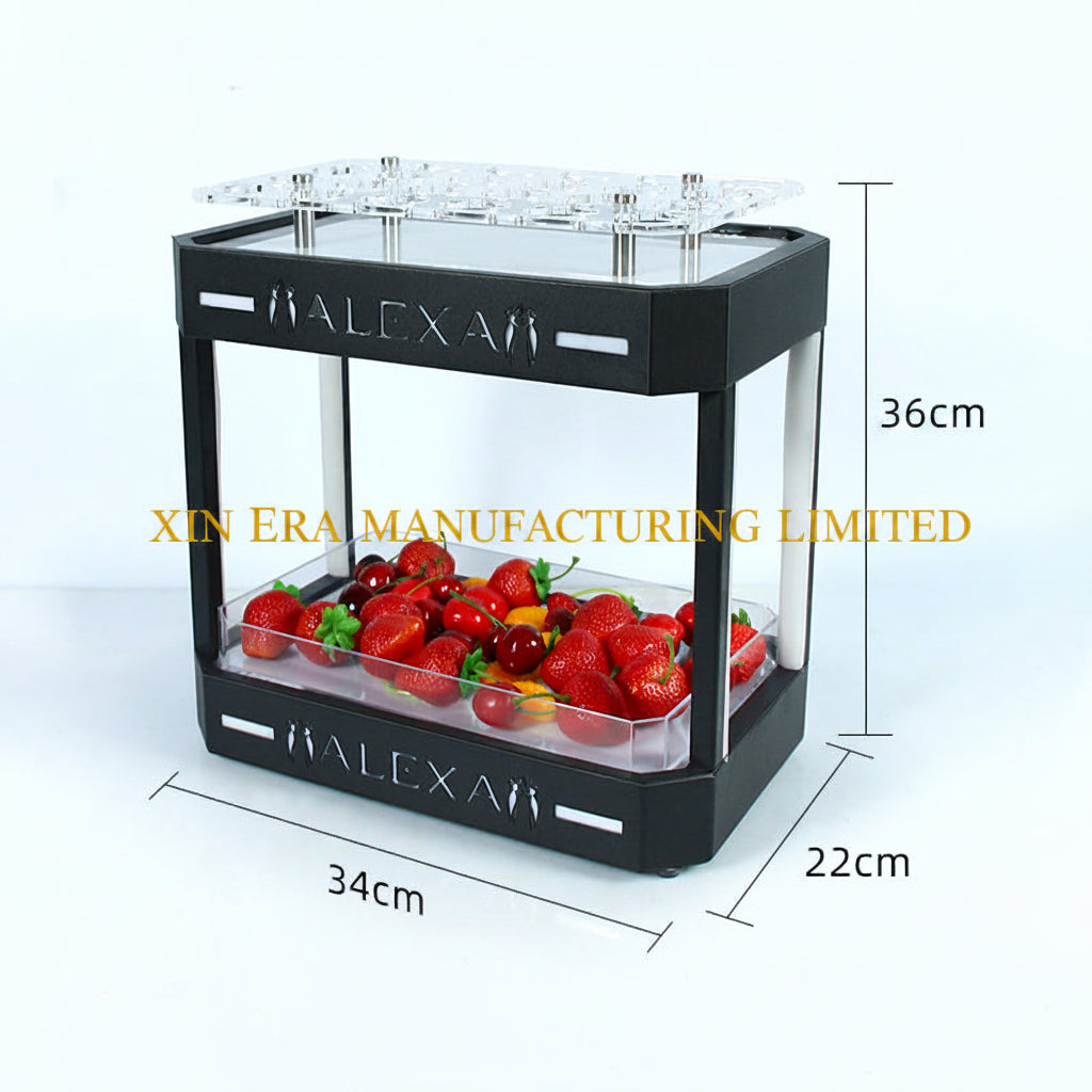 Luxury 2-Tier LED Shot Glass Holder & Fruit Platter Combo