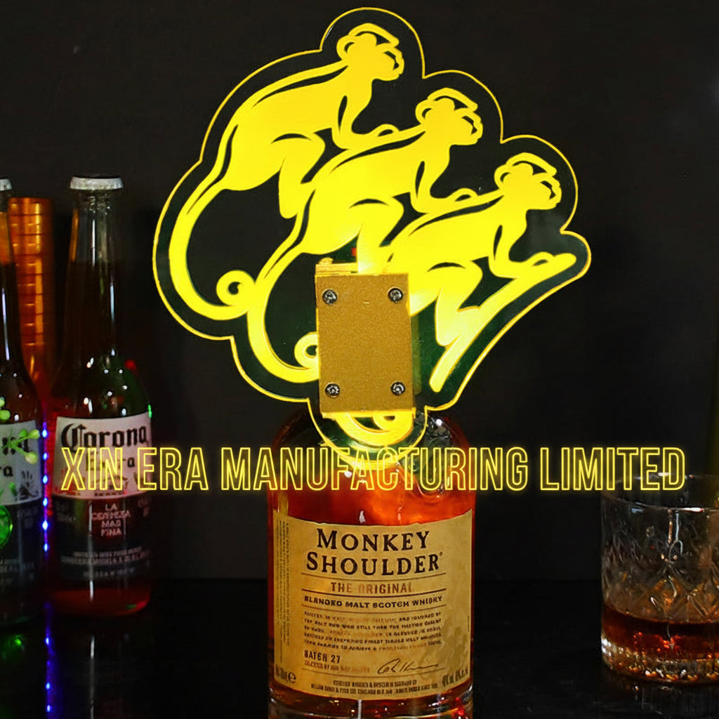 Xinera-LED-Neon-Stag-Bottle-Glow-Decor-Green-Nightclub-Atmosphere-Factory-Real-Shot