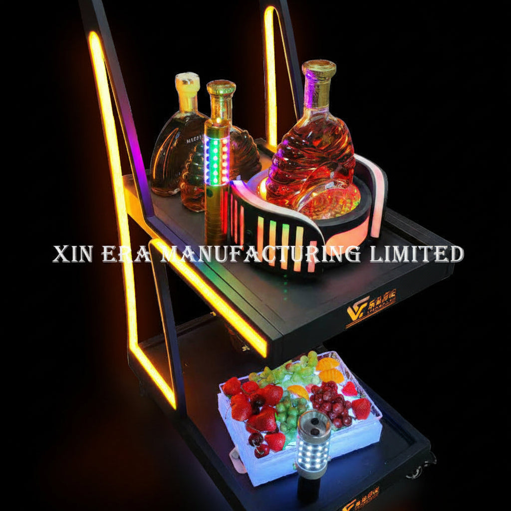 Luxury LED VIP Drink Trolley - Mobile Bottle Service Cart