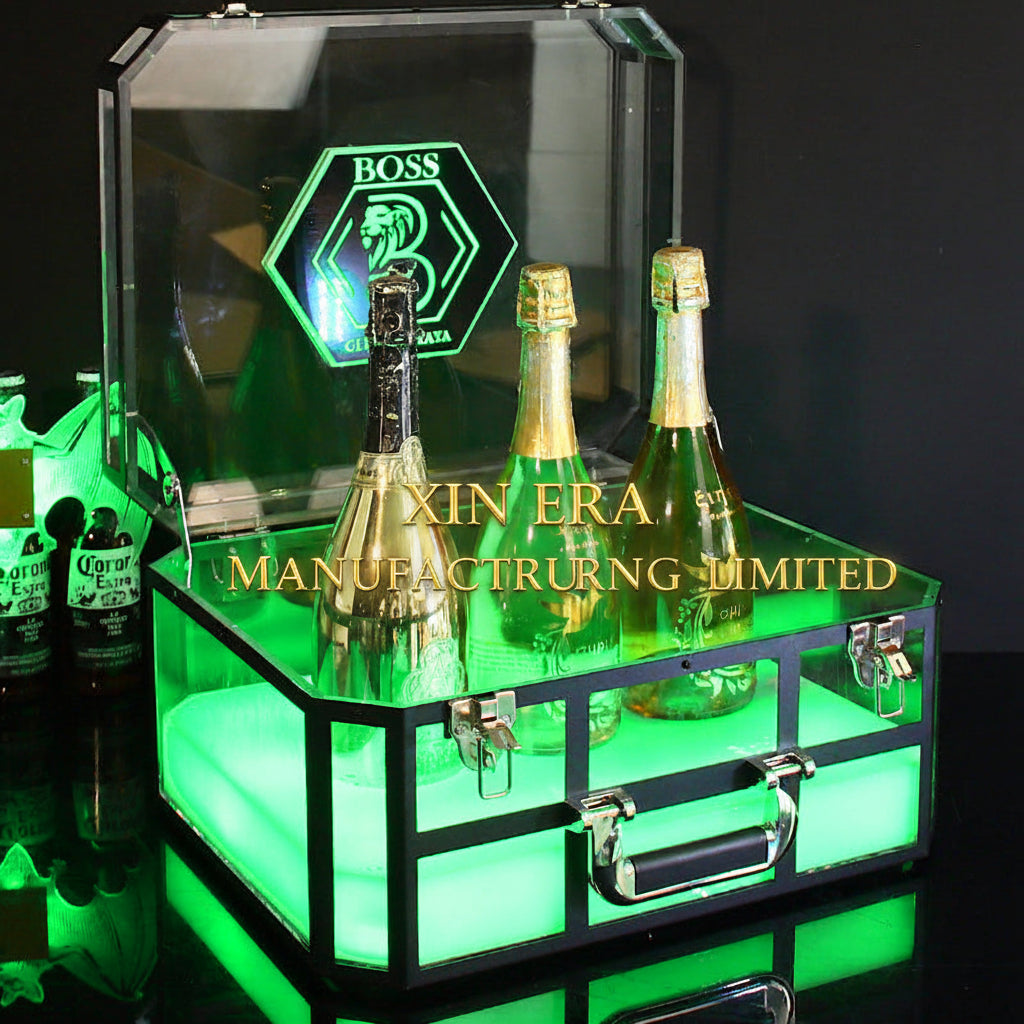 Xinera-Clear-Acrylic-LED-Champagne-Suitcase-VIP-Bottle-Service-Presentation-Box-Factory-Real-Shot