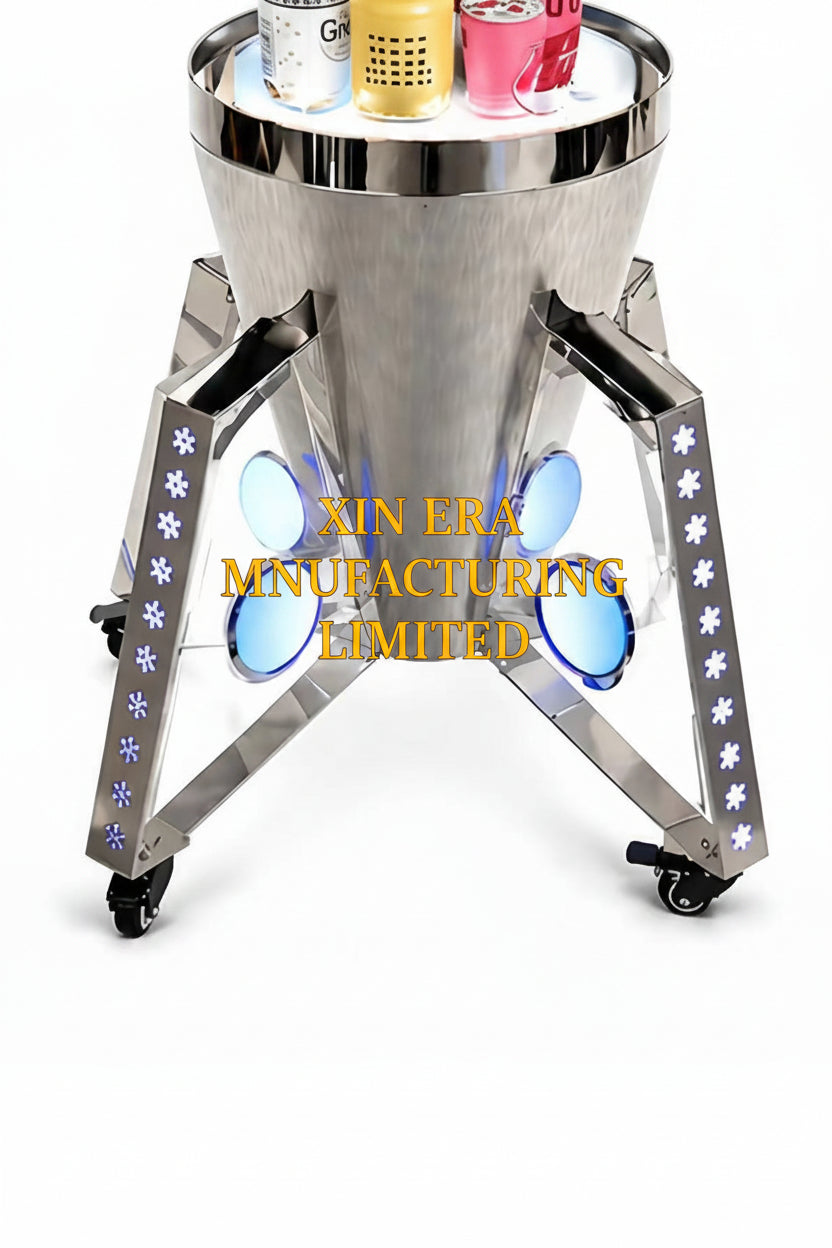 Xinera-Rocket-Shaped-LED-Champagne-Display-Cabinet-Luminous-Multi-Tier-Bottle-Glorifier-Nightclub-VIP-Service-Factory-Real-Shot