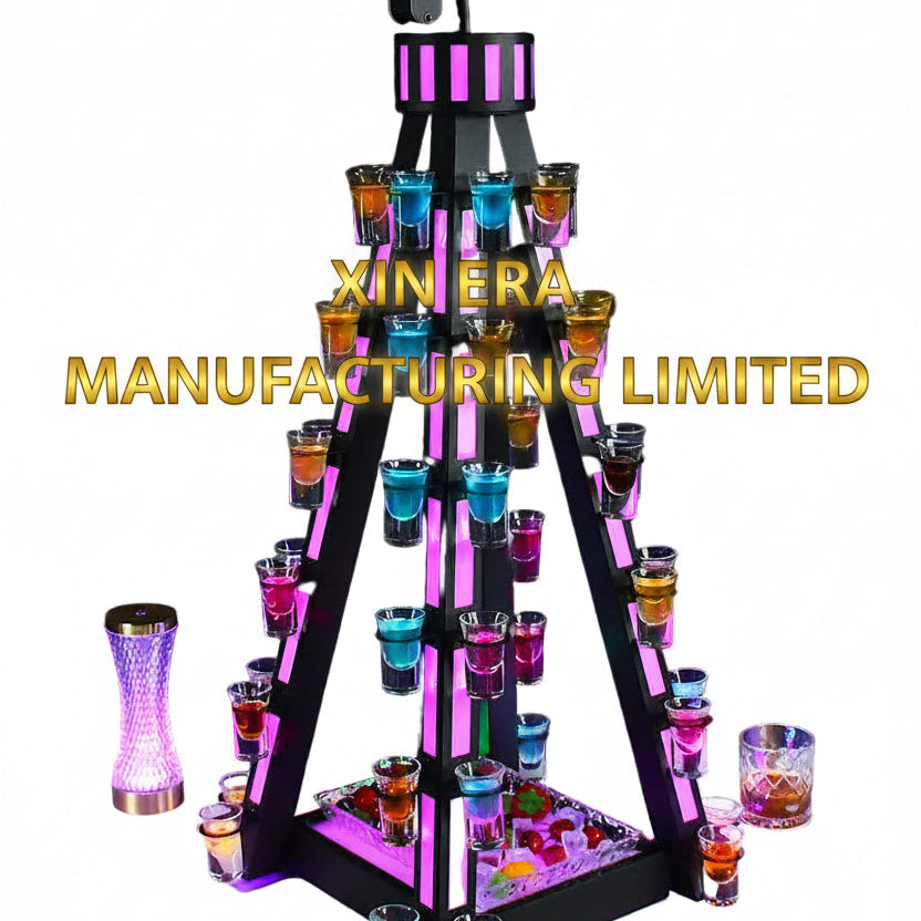 LED-Shot-Glass-Pyramid-Tower-Multi-Tier-VIP-Party-Display-Original-Factory-Shot