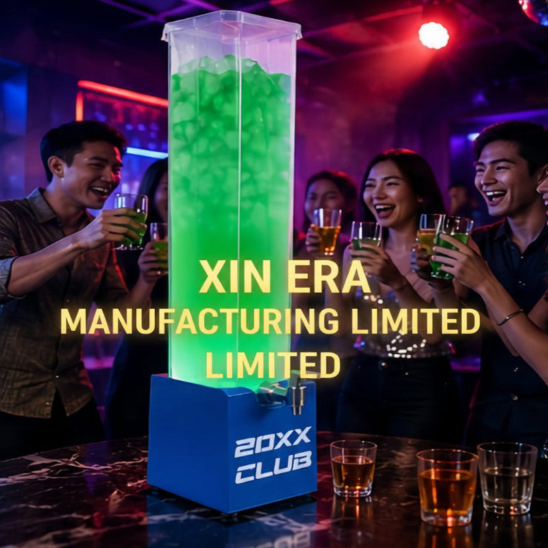 Xinera-Custom-LED-Beer-Tower-Luminous-Square-Drink-Dispenser-with-Tap-20XX-CLUB-Logo-Nightclub-VIP-Service-Factory-Real-Shot