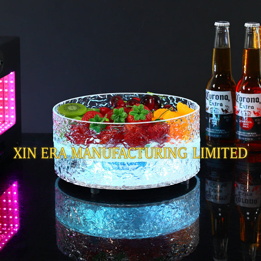 Xinera-Luxury-2-Tier-LED-Fruit-Platter-Bowl-Hammered-Glass-Texture-Luminous-Snack-Tray-Nightclub-VIP-Table-Service-Factory-Real-Shot