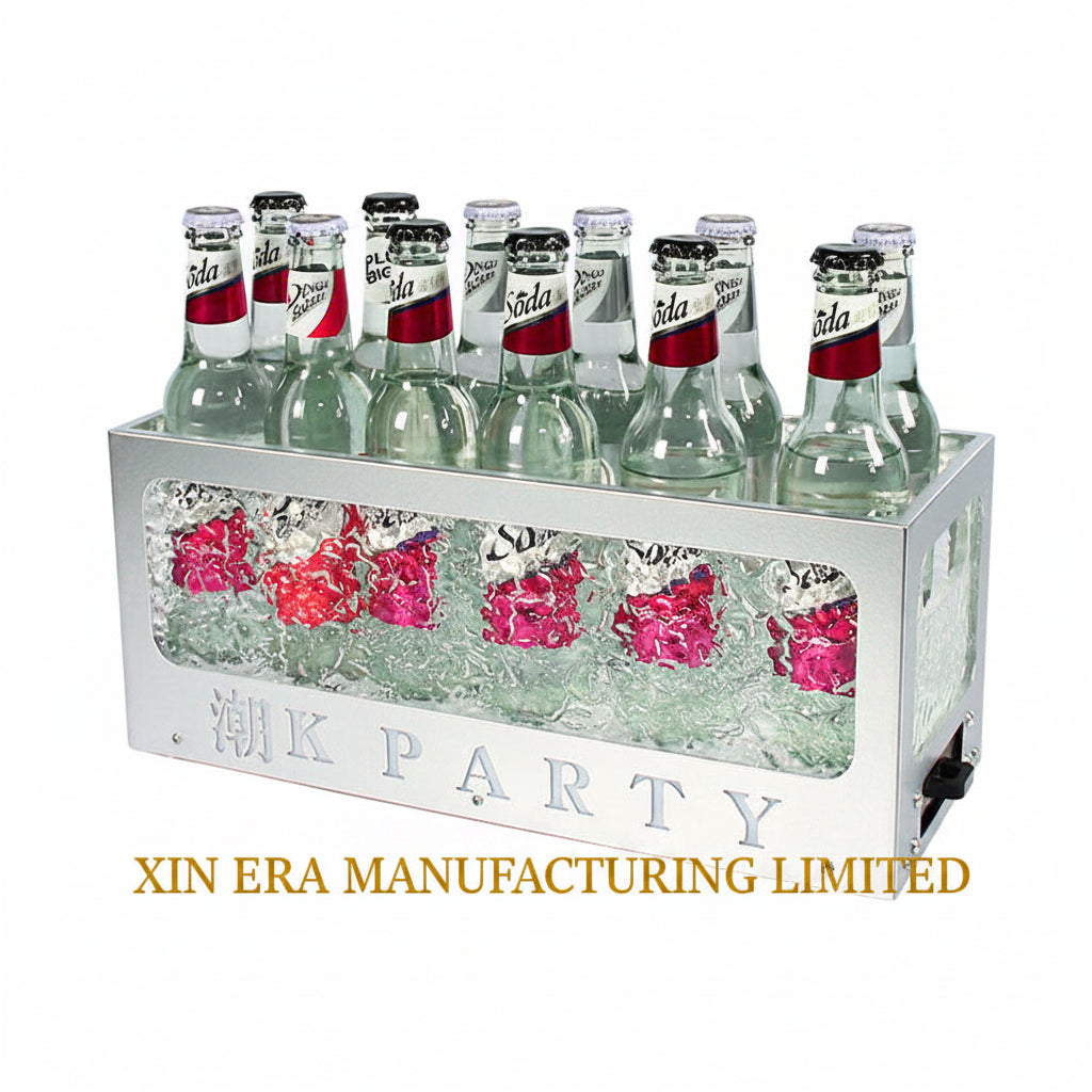 Xinera-Luxury-LED-Ice-Bucket-Glowing-Glacier-Beer-Tray-Bar-Rectangle-Ice-Texture-Customizable-Light-Color-Chao-K-Party-Nightclub-VIP-Table-Service-Factory-Real-Shot