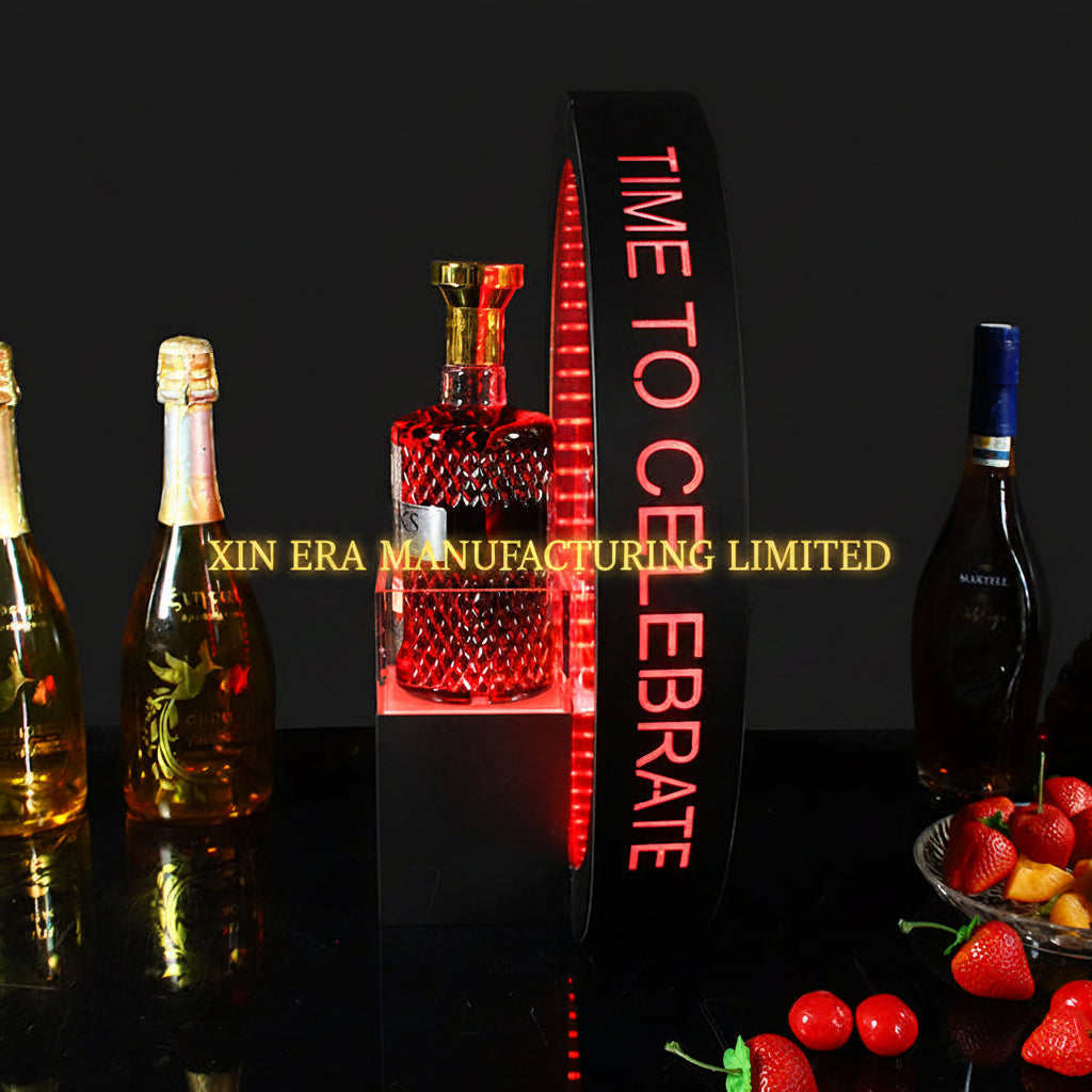 Xinera-LED-Infinity-Mirror-Bottle-Presenter-Nightclub-VIP-Champagne-Display-3D-Tunnel-Illusion-Single-Bottle-Cradle-Ben-Cocky-Kevicks-XO-Factory-Real-Shot