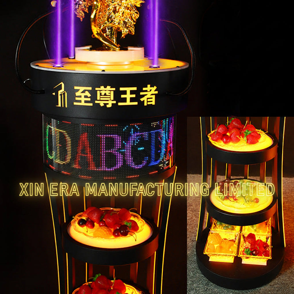 Xinera-Supreme-King-Custom-LED-Display-Tower-Multi-Tier-Luminous-Fruit-Tray-Stand-VIP-Service-Nightclub-Real-Shot