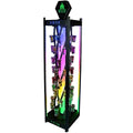 Bespoke LED Rotating Shot Glass Display Rack - Multi-Color Revolving Shot Tower for Nightclub VIP Service