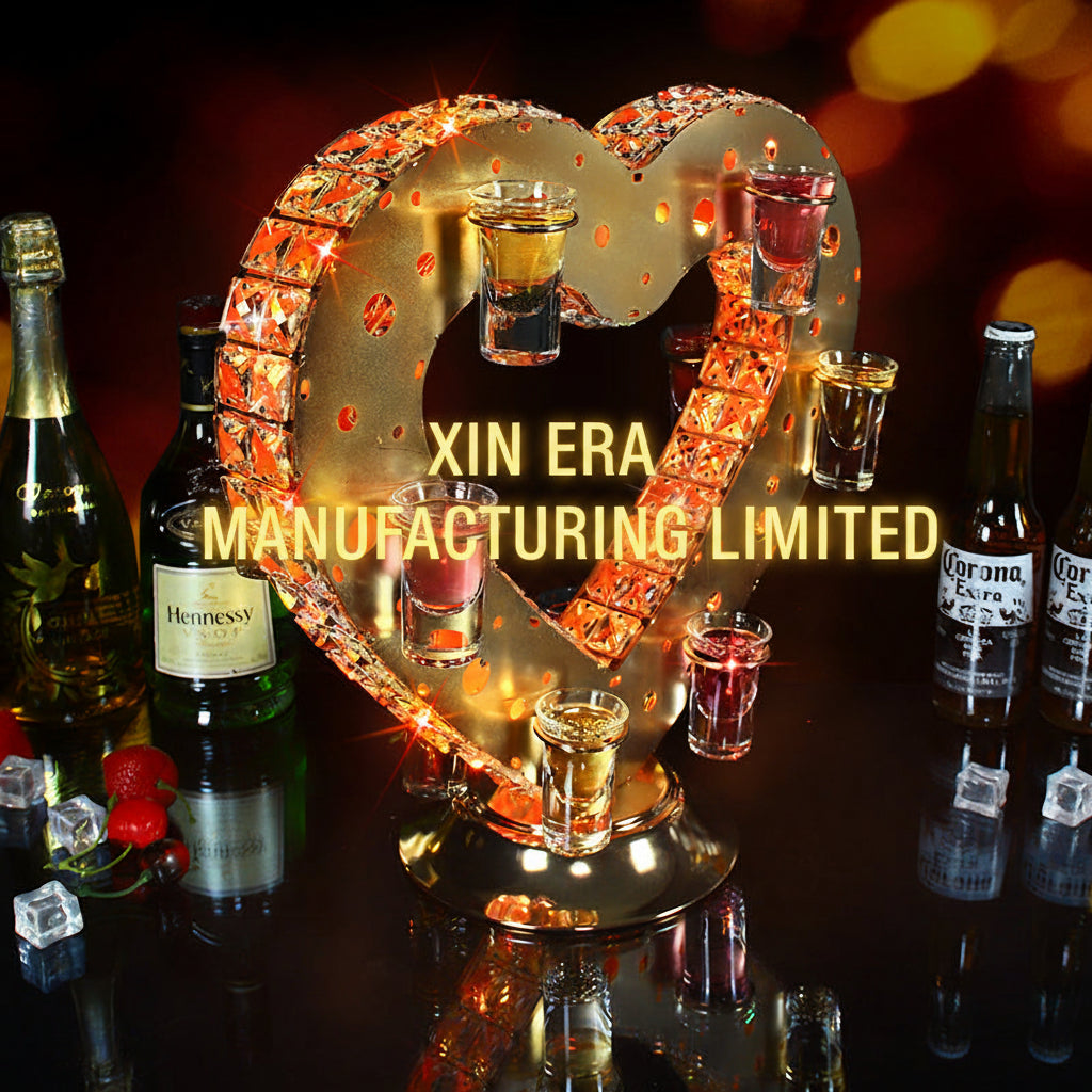 Commercial grade illuminated heart shot rack direct from source factory for wedding events