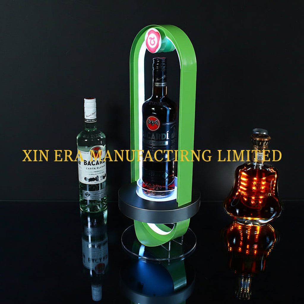 Commercial grade illuminated green capsule bottle rack direct from source factory