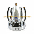 VIP LED crown bottle glorifier with silver metallic lotus petals