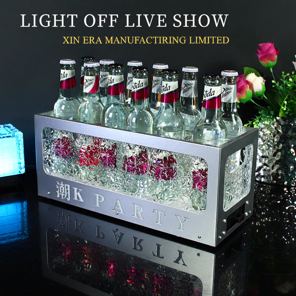 Xinera-Luxury-LED-Ice-Bucket-Glowing-Glacier-Beer-Tray-Bar-Rectangle-Ice-Texture-Customizable-Light-Color-Chao-K-Party-Nightclub-VIP-Table-Service-Factory-Real-Shot