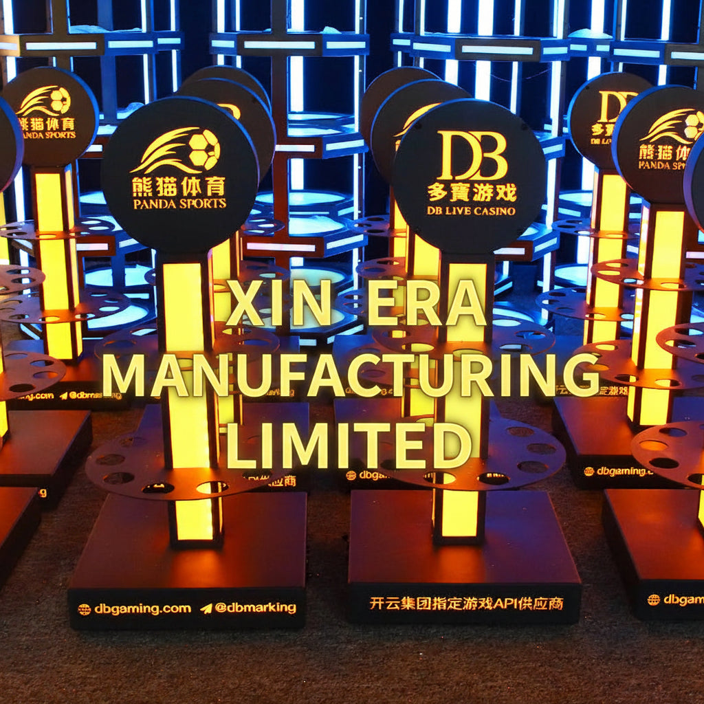 Factory Direct Custom Brand Logo LED Bottle Presenter Tower