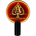 Three universal LED bottle glorifiers showing different brand logos and colors