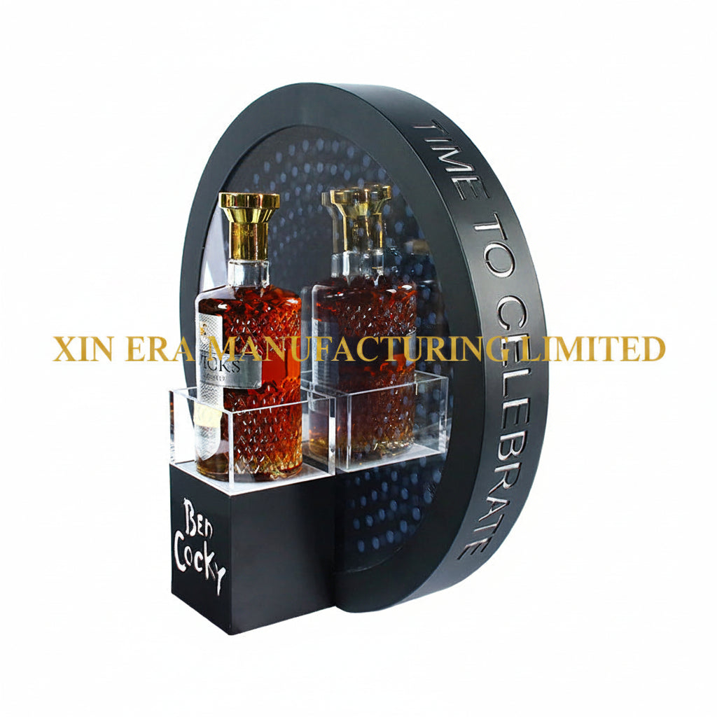 3D Infinity Mirror LED Bottle Presenter for VIP Service