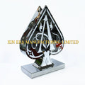 Xinera-LED-Ace-of-Spades-Bottle-Presenter-Nightclub-VIP-Champagne-Display-Rack-5-Bottle-Fan-Shaped-Cradle-Stainless-Steel-Base-Factory-Real-Shot