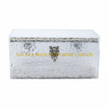 VIP LED champagne treasure chest with ice texture crystal acrylic shell and metal clasp