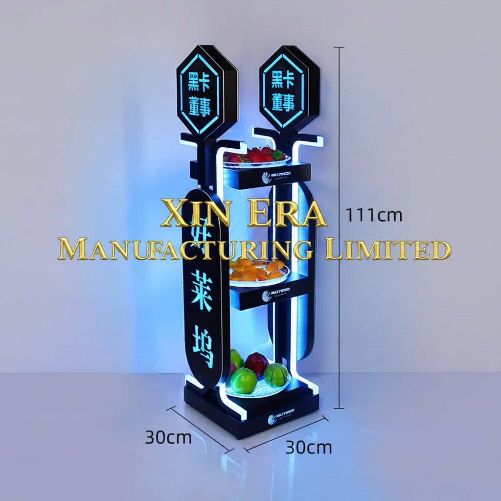Xinera-Luxury-LED-Fruit-Platter-Glowing-Nightclub-Serving-Tray-Bar-Rectangle-Customizable-Light-Color-VIP-Table-Service-Factory-Real-Shot