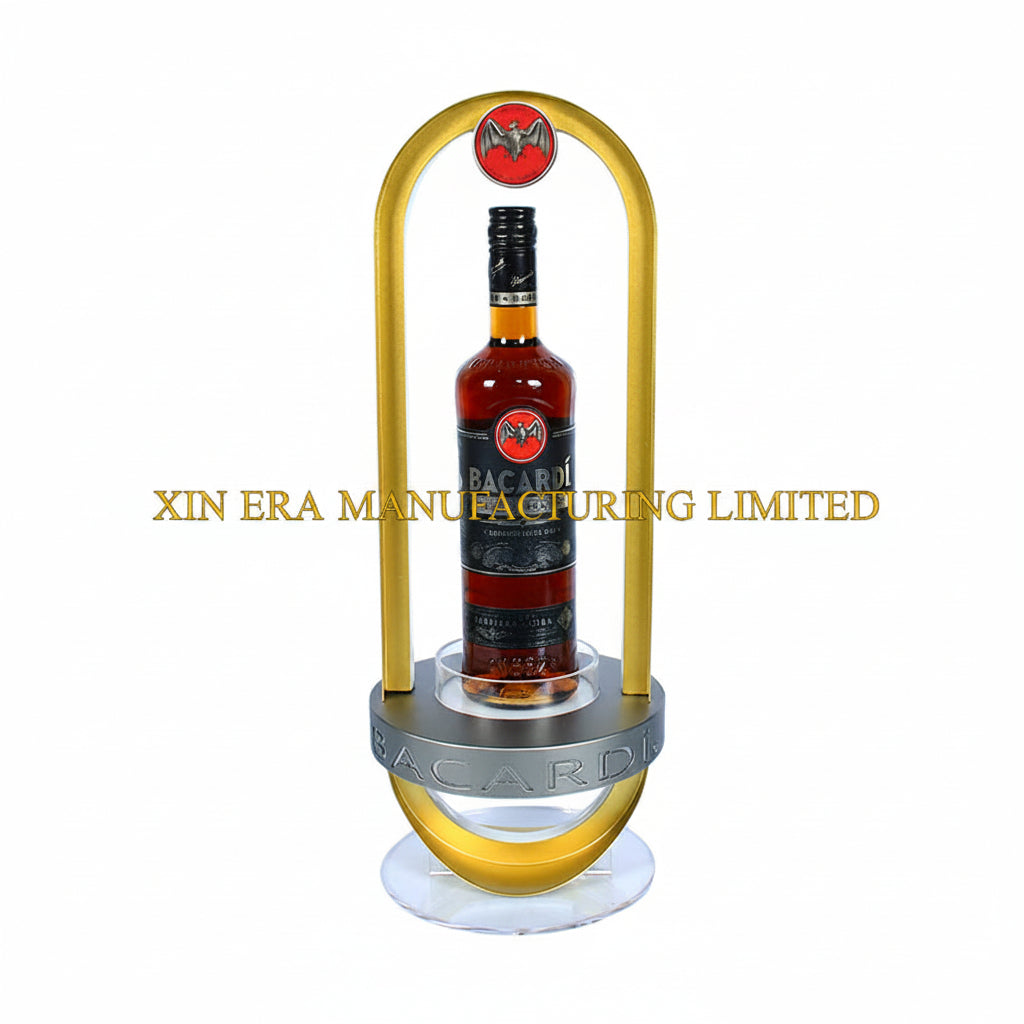 VIP LED capsule bottle glorifier in luxury gold metal arch frame