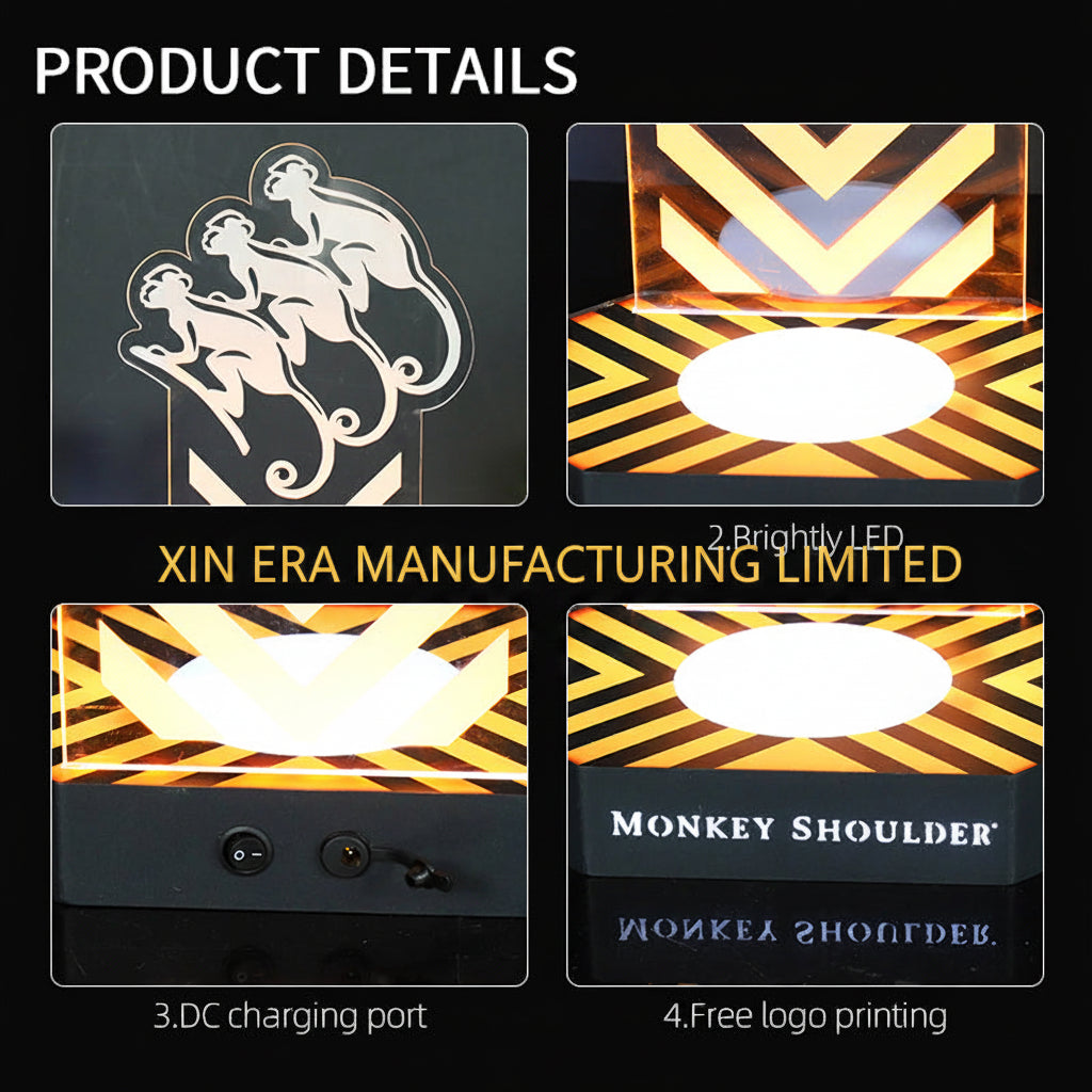 Xinera-LED-Monkey-Shoulder-Wine-Rack-Nightclub-VIP-Whisky-Bottle-Presenter-Laser-Etched-Acrylic-Multi-Color-Base-Single-Bottle-Holder-Factory-Real-Shot
