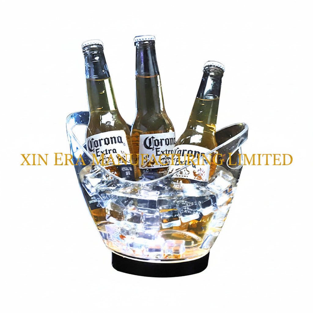 Xinera-Custom-Corona-Extra-LED-Ice-Bucket-Clear-Acrylic-Luminous-Wine-Champagne-Cooler-Nightclub-VIP-Service-Factory-Real-Shot