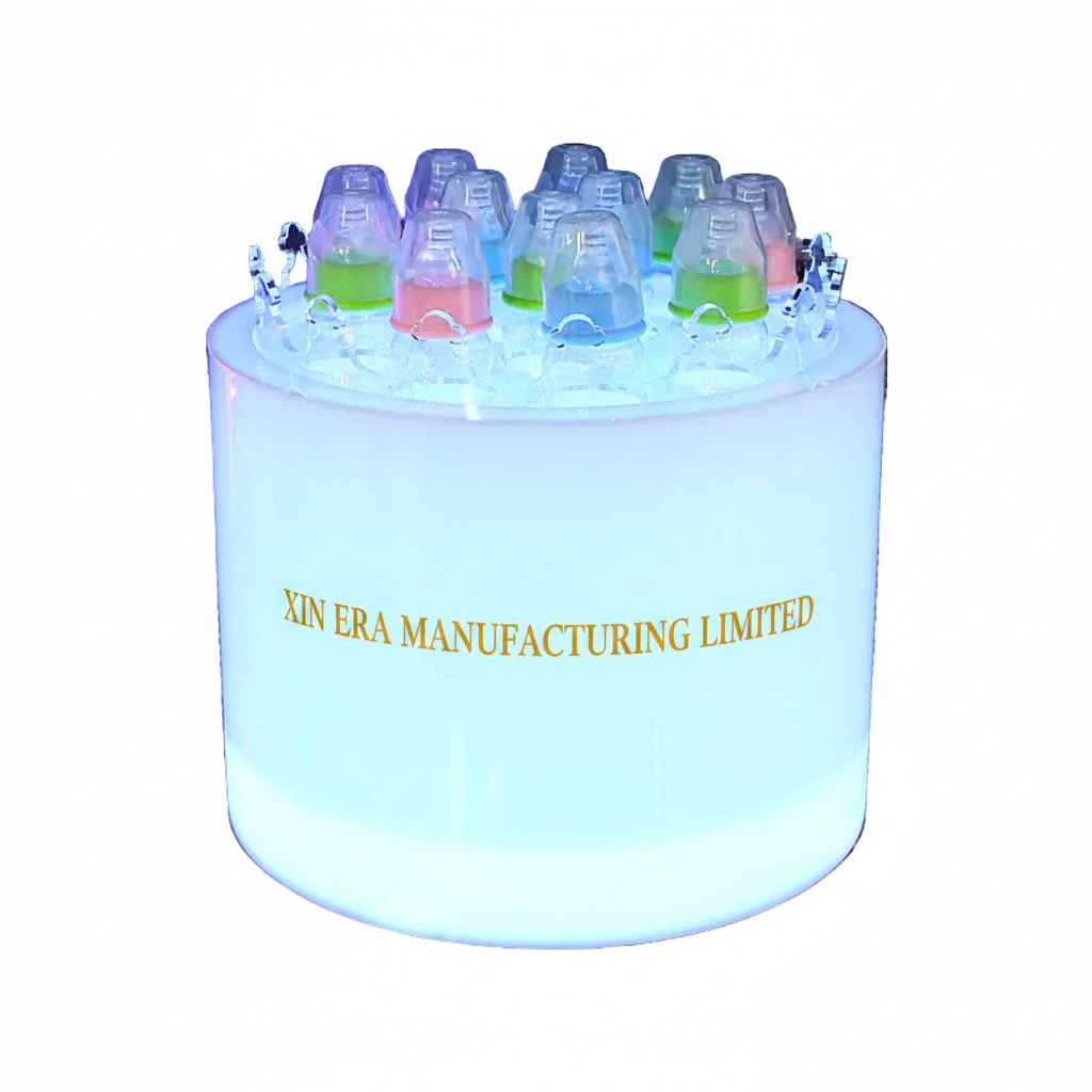Xinera-Creative-LED-Acrylic-Baby-Bottle-Party-Display-Neon-Blue-Nightclub-Props-Factory-Real-Shot