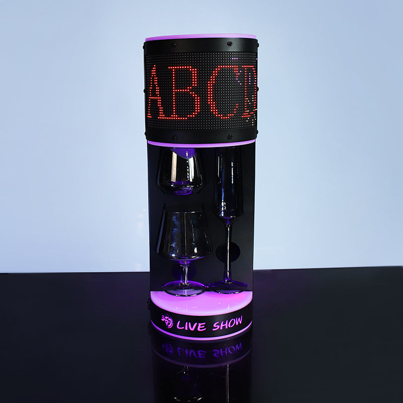 Multi-color RGB glowing wine glass glorifier for nightclub table decoration.