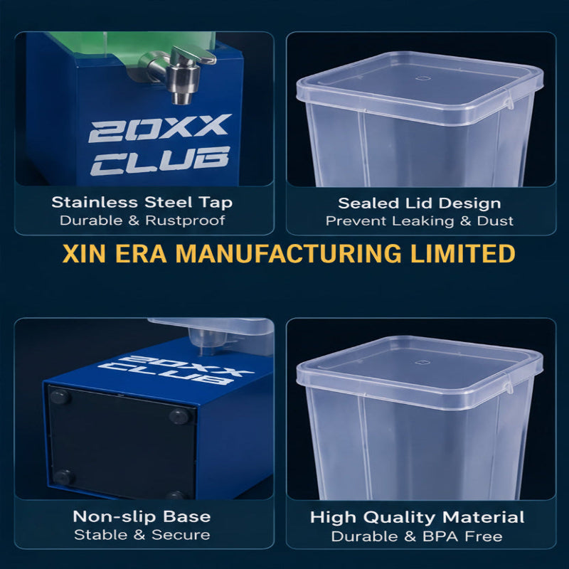 Xinera-Custom-LED-Beer-Tower-Luminous-Square-Drink-Dispenser-with-Tap-20XX-CLUB-Logo-Nightclub-VIP-Service-Factory-Real-Shot