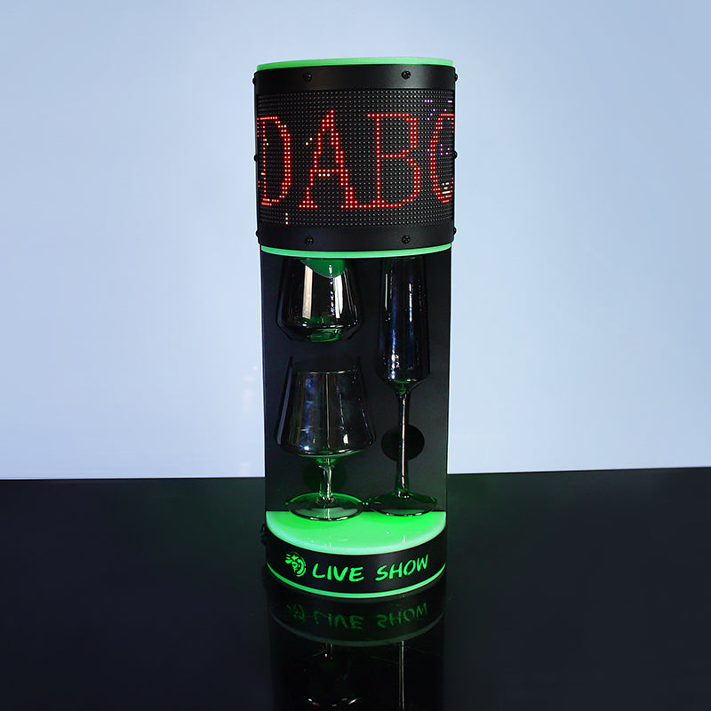 Multi-color RGB glowing wine glass glorifier for nightclub table decoration.