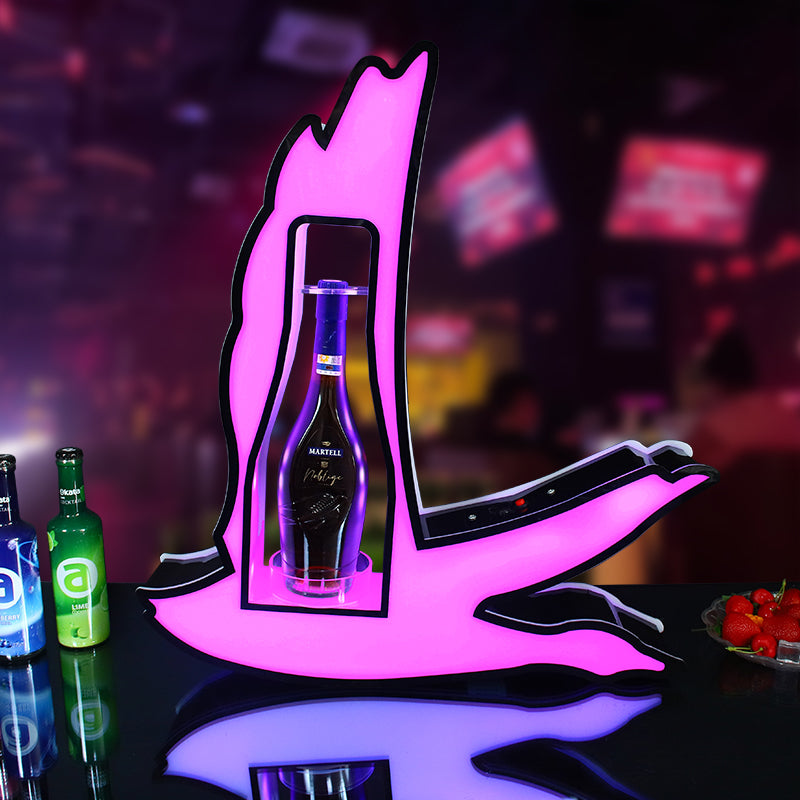 Video demonstration of VIP LED wild goose bottle glorifier showing dynamic lighting effects