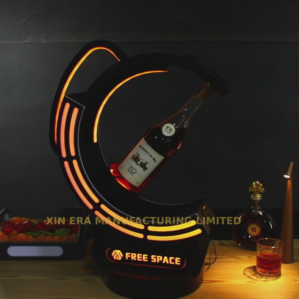 Xinera-C-Shape-Rotating-LED-Bottle-Glorifier-360-Degree-Swivel-VIP-Spirit-Presenter-Real-Shot