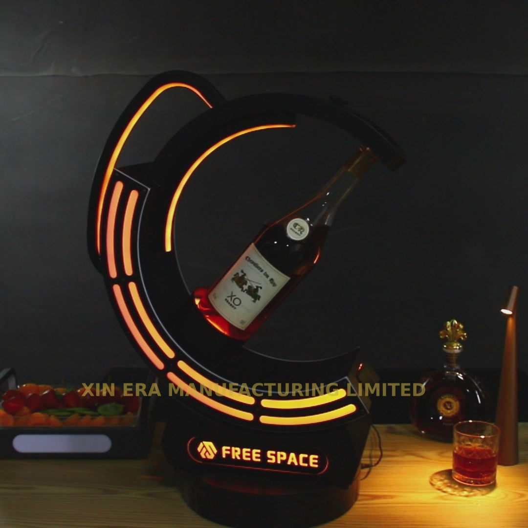 Xinera-C-Shape-Rotating-LED-Bottle-Glorifier-360-Degree-Swivel-VIP-Spirit-Presenter-Real-Shot