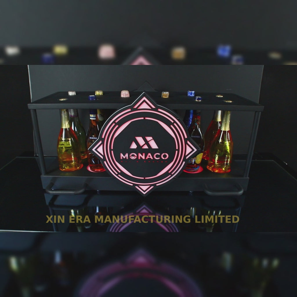 Xinera-16-Bottle-Luxury-LED-Champagne-Palanquin-VIP-Service-Carrier-Custom-Logo-Monaco-Real-Shot
