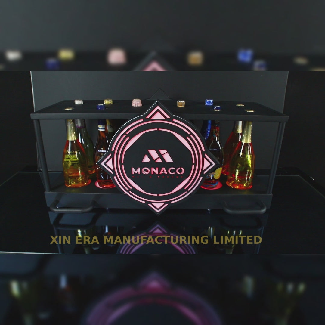 Xinera-16-Bottle-Luxury-LED-Champagne-Palanquin-VIP-Service-Carrier-Custom-Logo-Monaco-Real-Shot