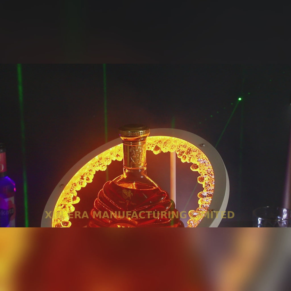 Xinera-Laser-Crystal-Halo-LED-Bottle-Glorifier-Green-Laser-Beam-VIP-Display-Factory-Real-Shot