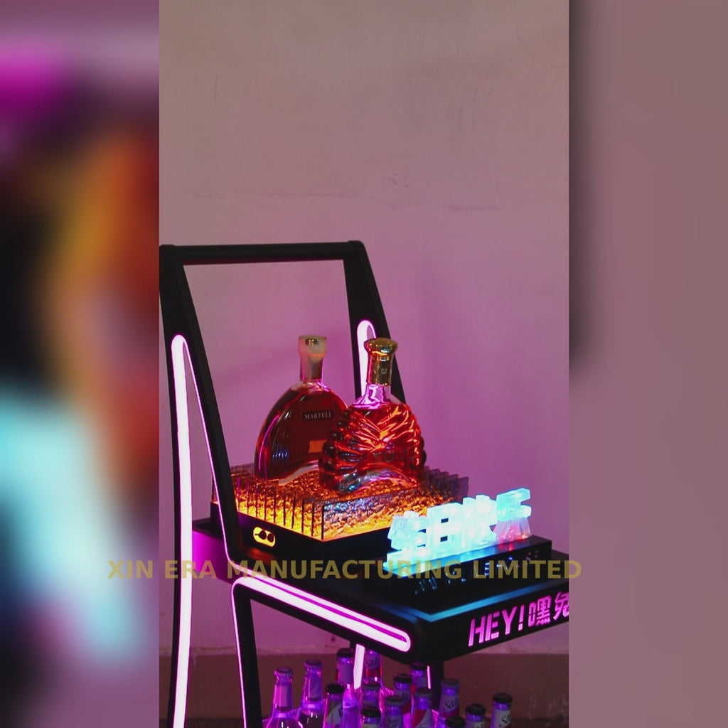 Luxury LED VIP Drink Trolley - Mobile Bottle Service Cart
