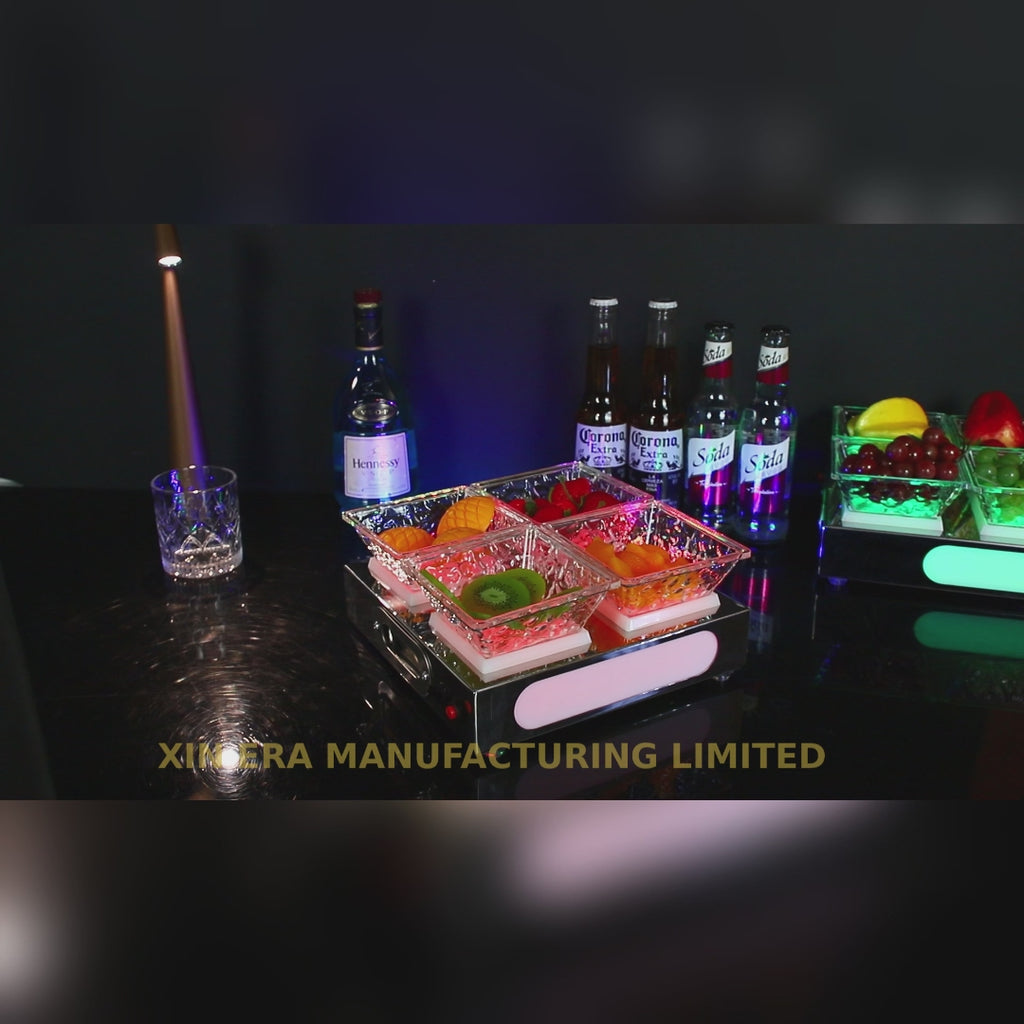 Xinera-Stainless-Steel-LED-4-Bowl-Fruit-Tray-VIP-Nightclub-Snack-Display-Real-Shot