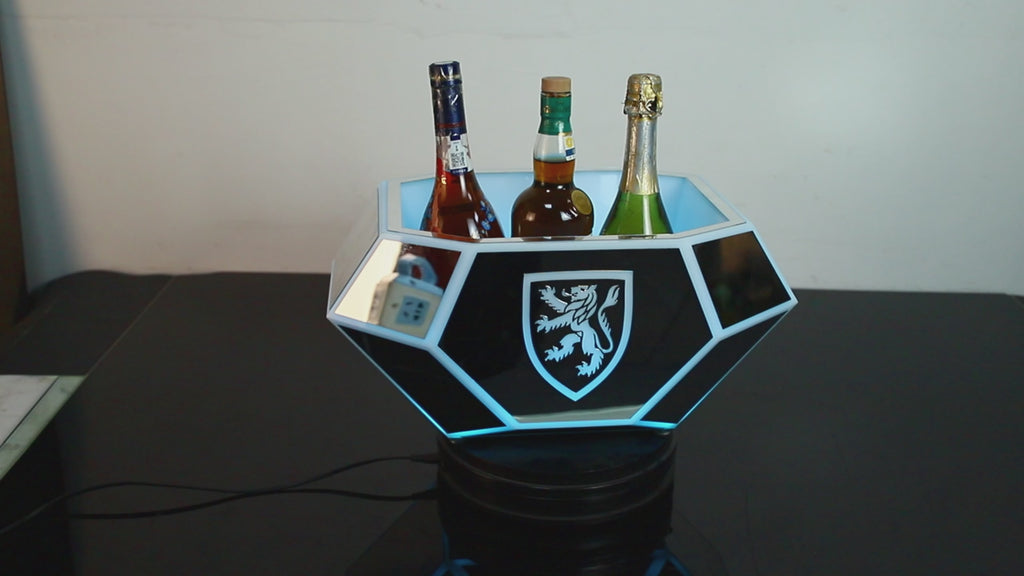 Custom VIP LED Diamond Champagne Bucket | RGB Geometric Ice Bucket Wholesale