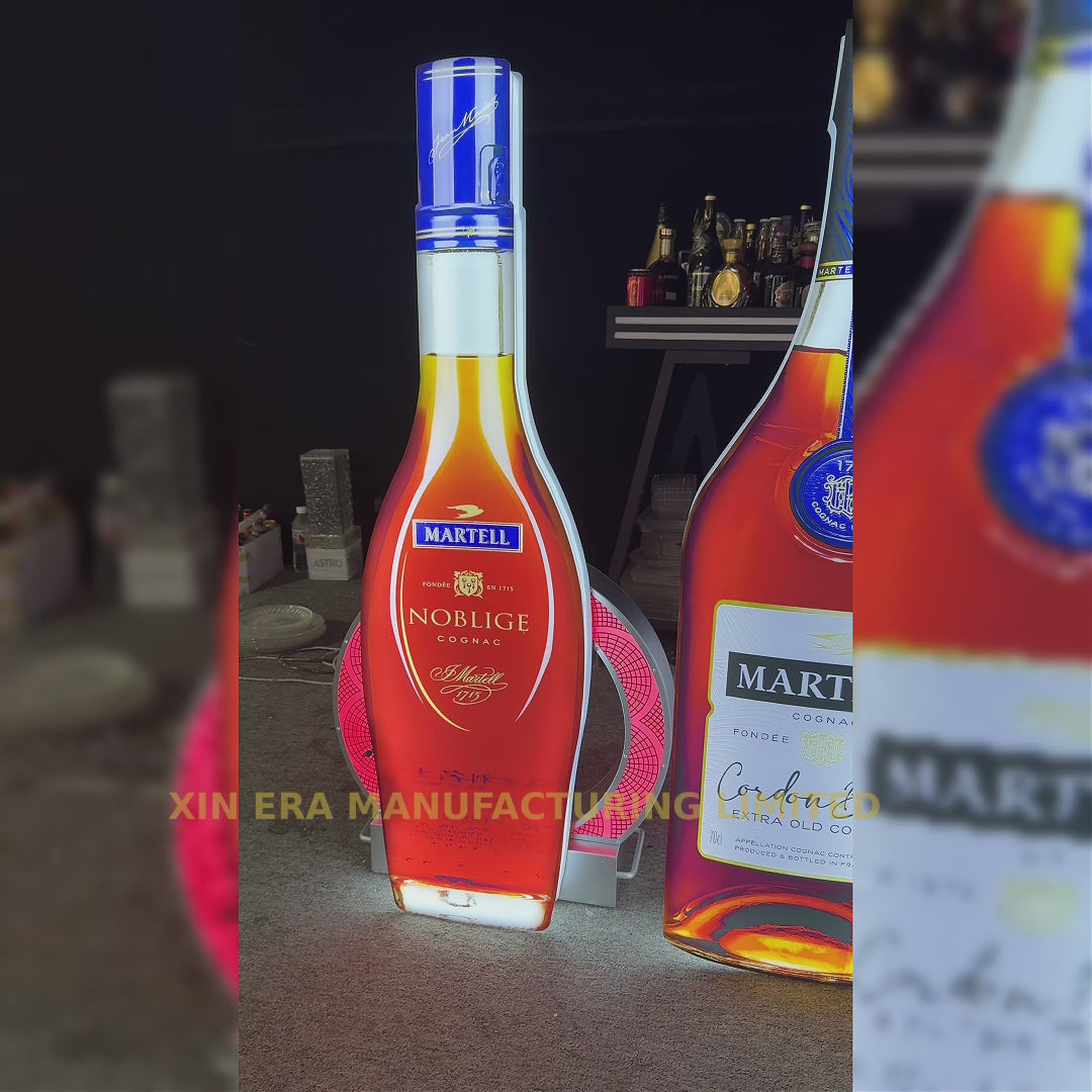 Xinera-Custom-LED-Bottle-Shaped-VIP-Presenter-Sign-Hennessy-Style-Luminous-Nightclub-Branding