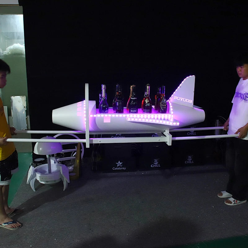 Xin Era Manufacturing Custom LED Fighter Jet Bottle Presenter