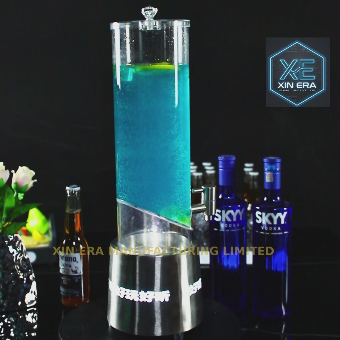 Xinera-Stainless-Steel-Base-Luxury-LED-Beer-Tower-Beverage-Dispenser-Luminous-Juice-Cocktail-Dispenser-With-Tap-Nightclub-VIP-Table-Service-Factory-Real-Shot