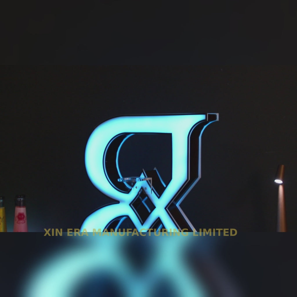 LED Letter B Bottle Glorifier Display Stand